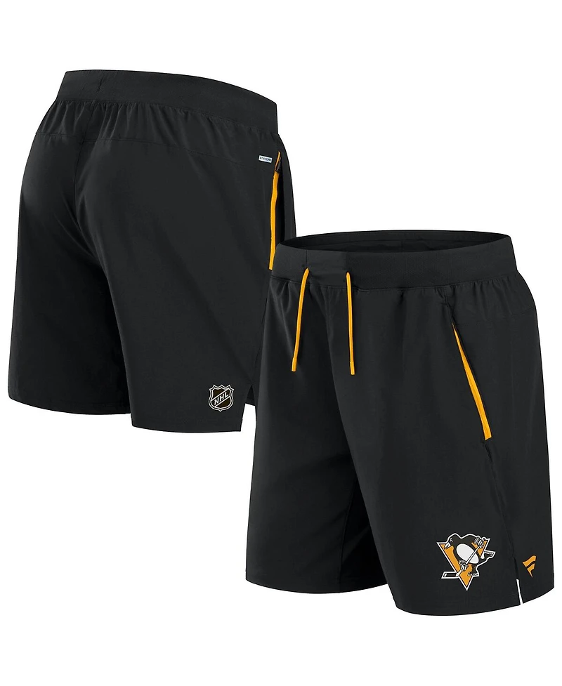 Fanatics Men's Black Pittsburgh Penguins Authentic Pro Rink Performance Shorts