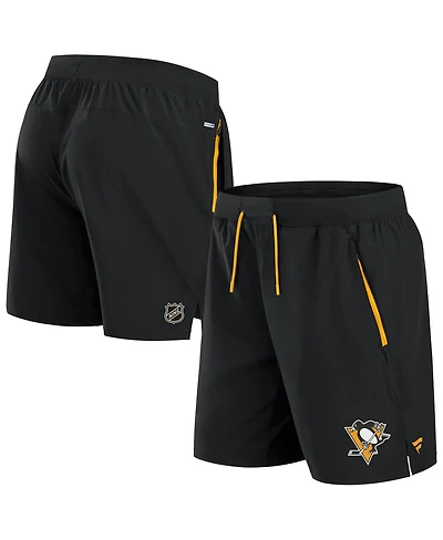 Fanatics Men's Black Pittsburgh Penguins Authentic Pro Rink Performance Shorts