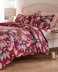 Greenland Home Fashions Millie Modern Floral Print 3-Pc. Quilt Set, King