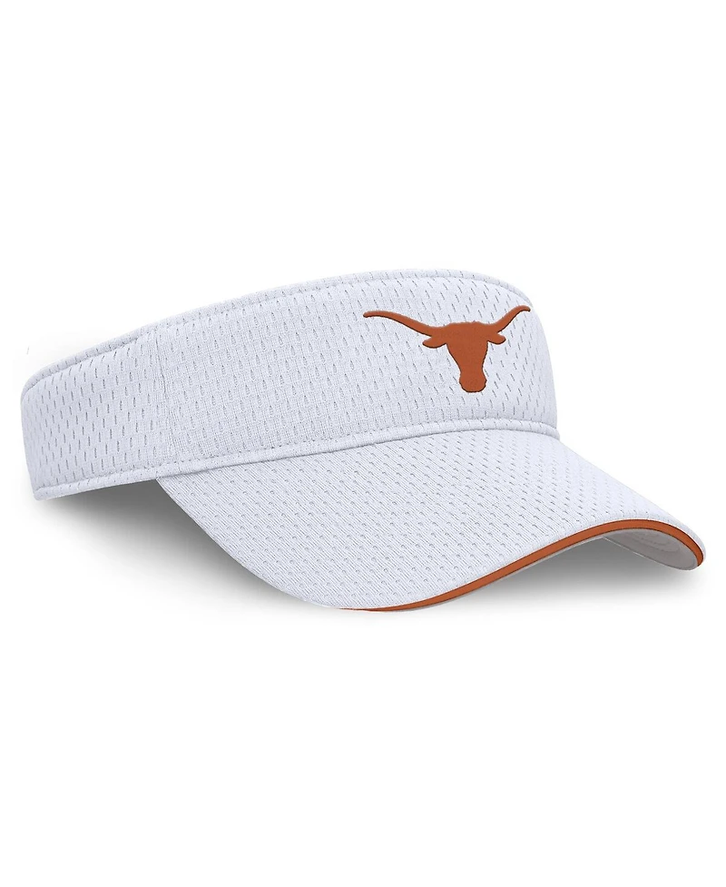 Nike Men's and Women's White Texas Longhorns 2025 Dugout Softball Ace Performance Adjustable Visor Hat