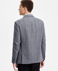 Tommy Hilfiger Men's Modern-Fit Gray & Brown Plaid Sport Coat