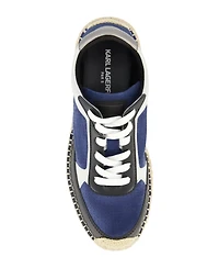 Karl Lagerfeld Paris Men's Lace Up Espadrille Chunky Sole Sneakers