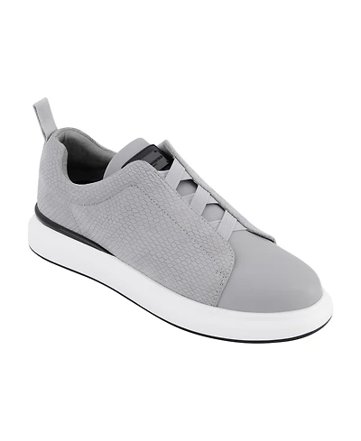 Karl Lagerfeld Paris Men's Front Crossed Reptile Print Slip On Sneakers