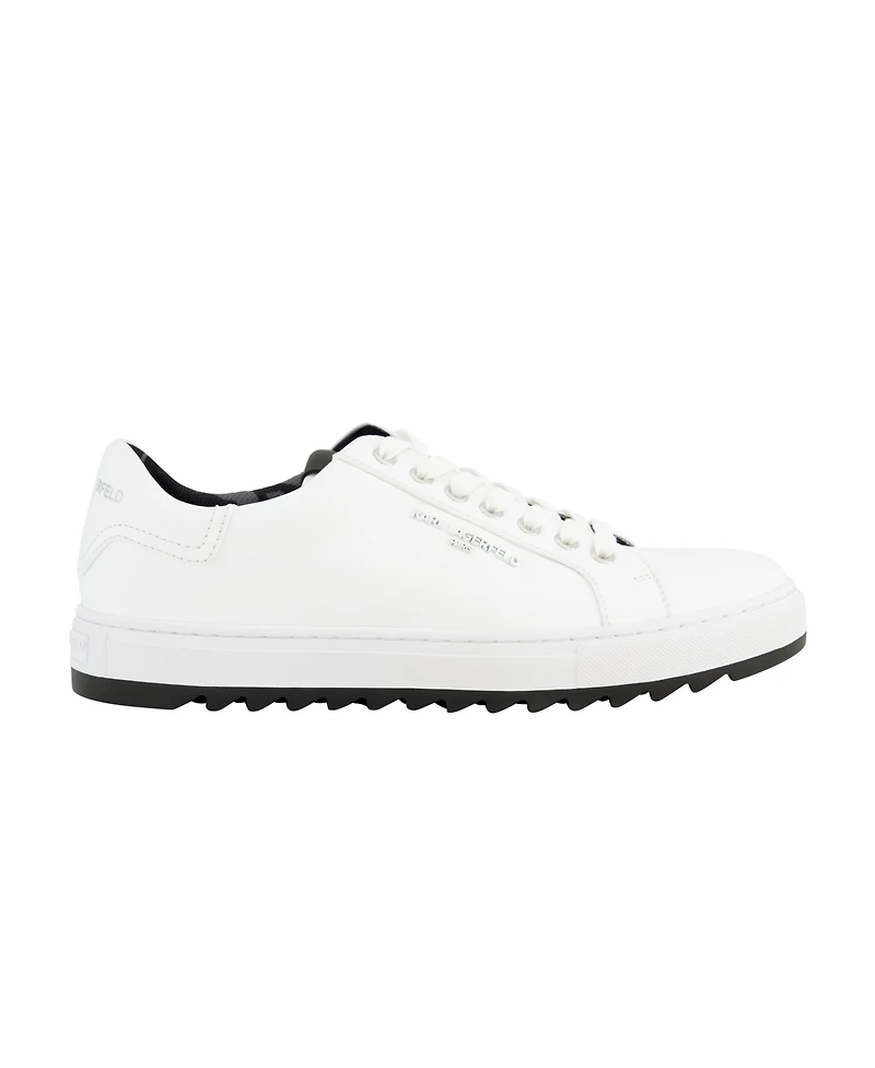 Karl Lagerfeld Paris Men's Logo Plain Toe Bit Sneakers