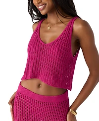 O'Neill Juniors' Cropped Crochet Tank Top Cover-Up