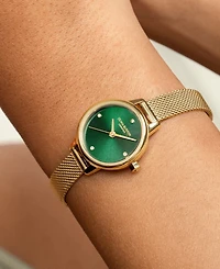 Olivia Burton Women's Mini Classic Gold Tone Stainless Steel Mesh Bracelet Watch, 23mm