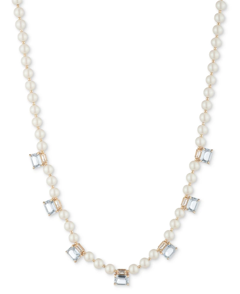 Lauren Ralph Lauren Gold-Tone Color Stone & Imitation Pearl 17" Statement Necklace