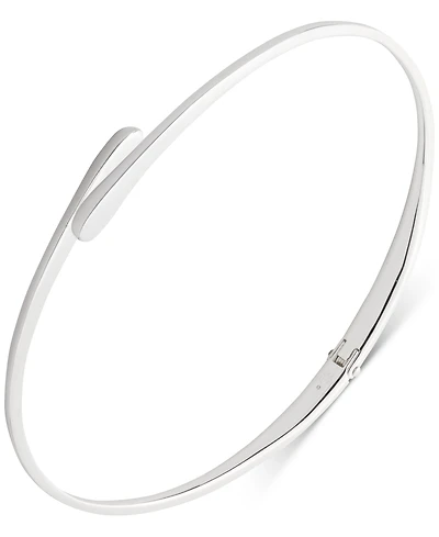 Lauren Ralph Lauren Silver-Tone Sculptural Hinge Collar Necklace, 15"