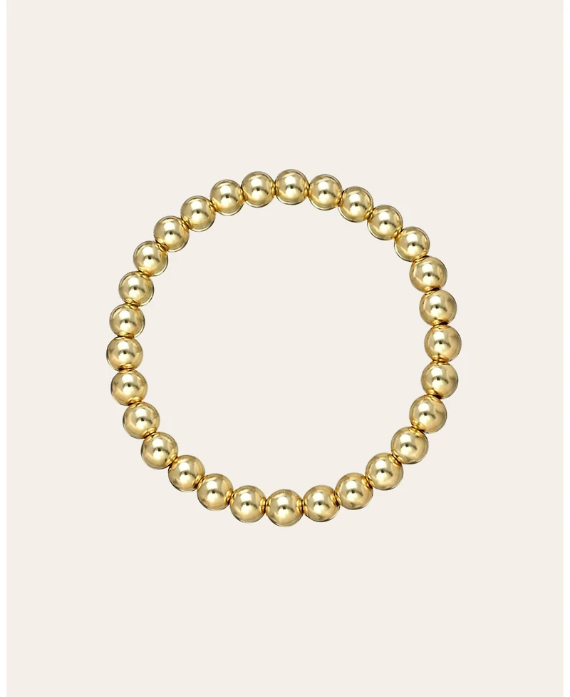 6mm Gold Bead Bracelet