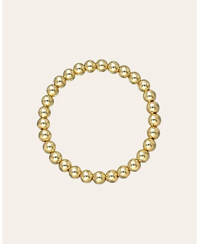 6mm Gold Bead Bracelet