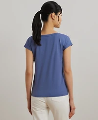 Lauren Ralph Lauren Women's Cotton-Blend Jersey Graphic Tee