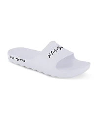 Karl Lagerfeld Paris Men's Signature Logo Pool Slide