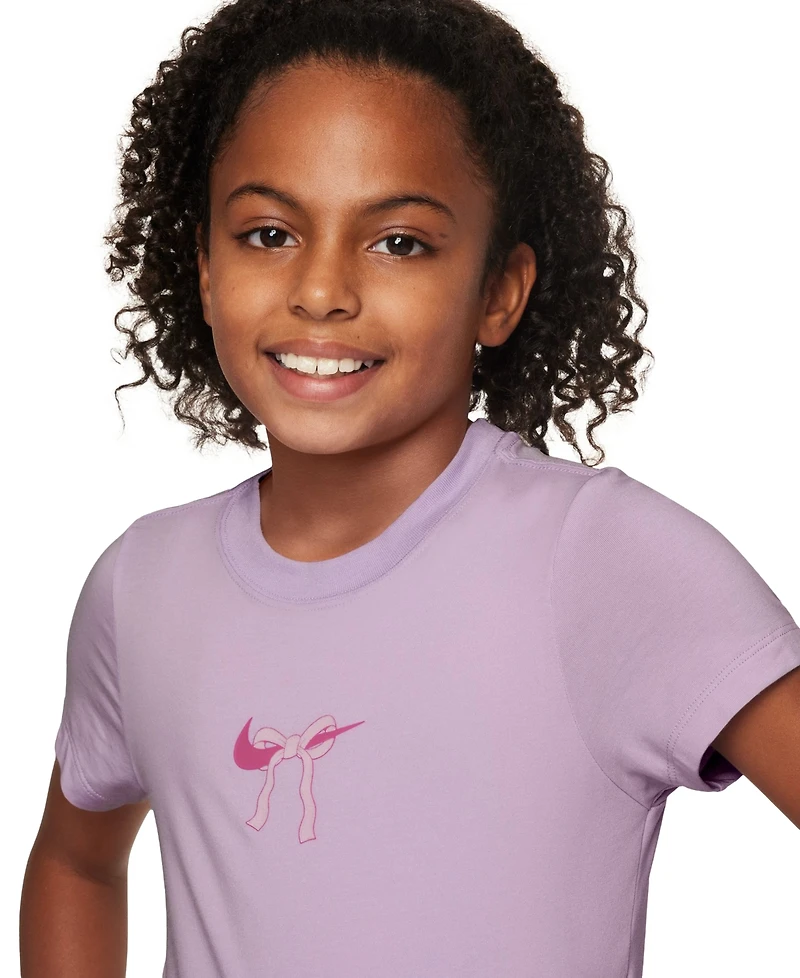 Nike Big Girls Sportswear Cropped Graphic T-Shirt