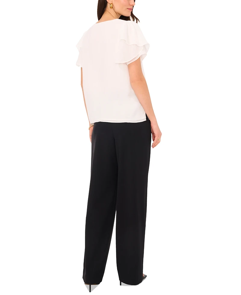 Vince Camuto Women's V-neck Tulip Sleeve Blouse