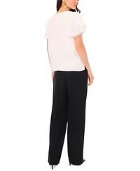 Vince Camuto Women's V-neck Tulip Sleeve Blouse