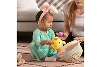 Sperric Easter Baby Plush Playset with Easter Basket, Bunny Holding Carrot, Easter Egg, and Squeaky Chicken, Sensory and Decorative Toys for Babies &