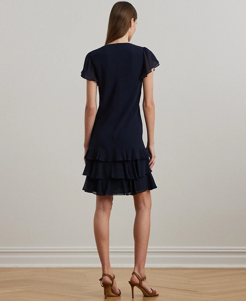 Lauren Ralph Women's Georgette Drop-Waist Dress