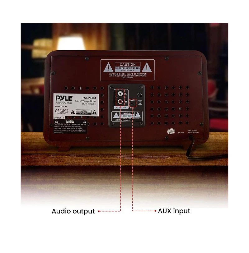 Pyle Retro Classic-Style Bluetooth Radio Speaker – Am/Fm, Usb & Sd Playback