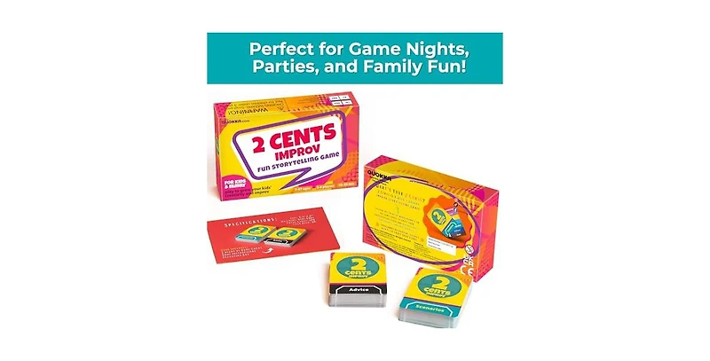 Quokka 2 Cents Family-Friendly Comedy Storytelling Game Cards