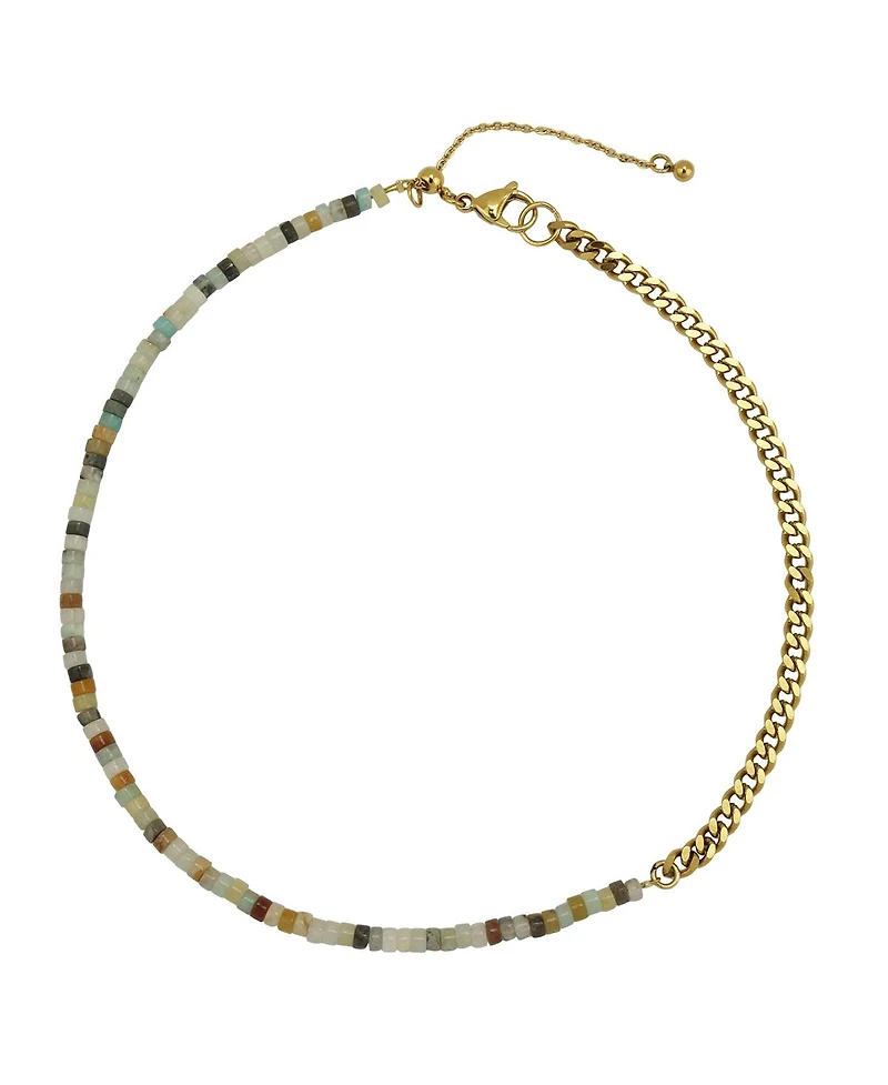 Amazonite Quartzite / Gold Necklace