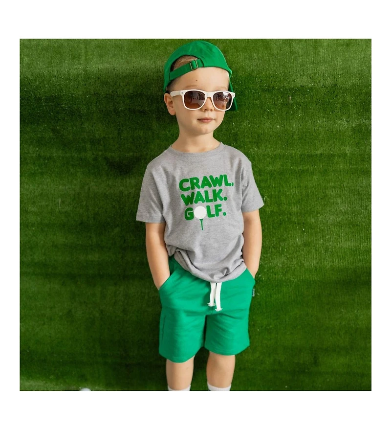 Sweet Wink Toddler Boys Crawl, Walk, Golf Short Sleeve T-Shirt