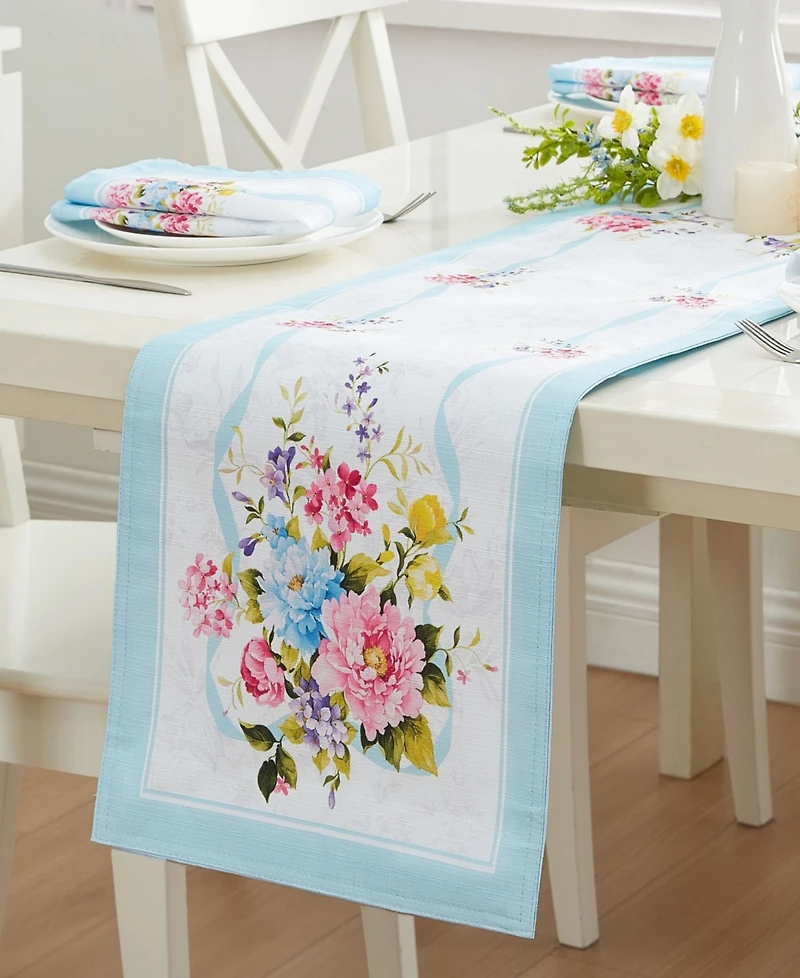 Elrene Rose Cottage Engineered Table Runner, 13" x 70"