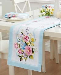 Elrene Rose Cottage Engineered Table Runner, 13" x 70"