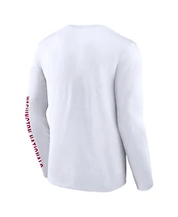 Fanatics Men's White Washington Nationals Press Box Long Sleeve T-Shirt