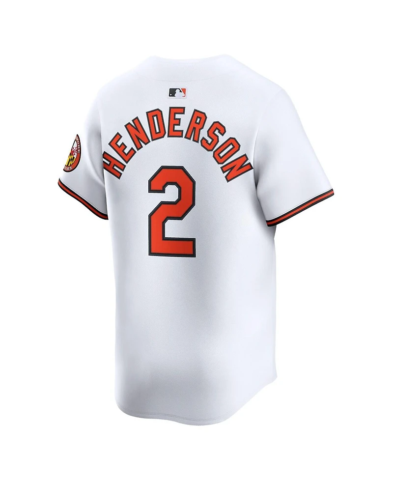 Nike Men's Gunnar Henderson White Baltimore Orioles Home Limited Player Jersey