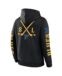 Fanatics Men's Black St. Louis Blues Big City Legacy Fleece Pullover Hoodie