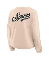 Fanatics Women's Natural San Antonio Spurs Boxed Out Drop Fashion Long Sleeve T-Shirt