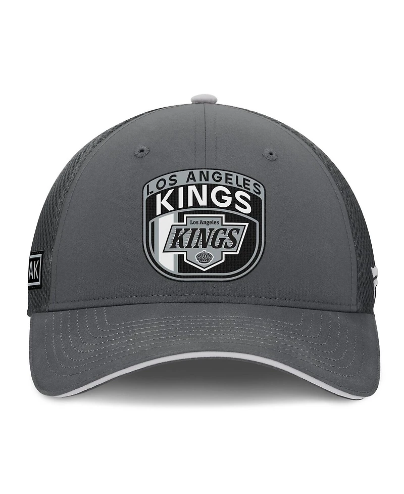 Fanatics Men's Gray Los Angeles Kings Authentic Pro Home Ice Trucker Adjustable Hat