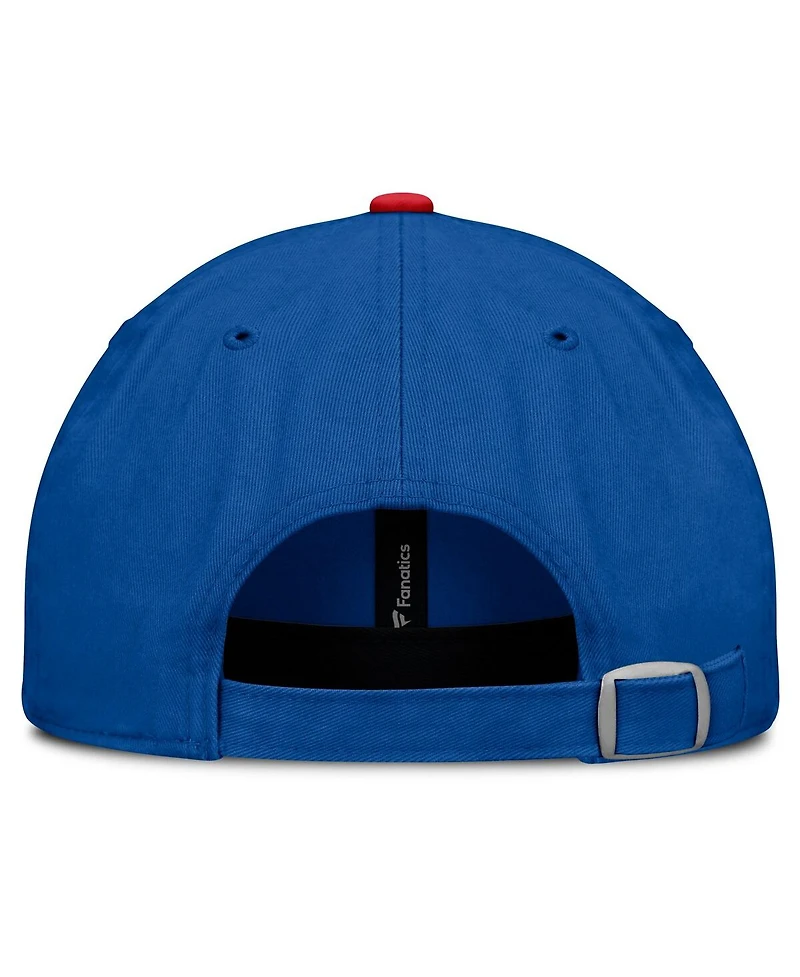 Fanatics Men's Blue/Red New York Rangers Heritage Home Ice Two-Tone Adjustable Hat