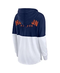 Fanatics Women's Navy/White Houston Astros Backup Option Pullover Hoodie