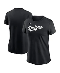 Nike Women's Black Los Angeles Dodgers Wordmark T-Shirt