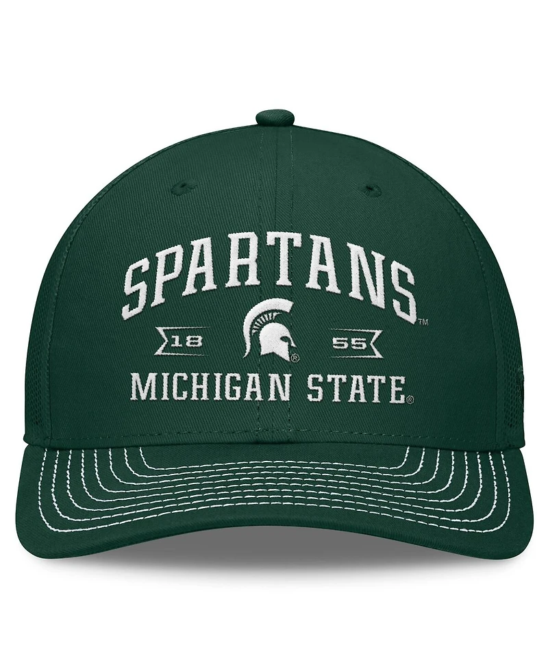 Top of the World Men's Green Michigan State Spartans Carson Trucker Adjustable Hat