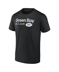 Fanatics Men's Black Green Bay Packers Pride T-Shirt