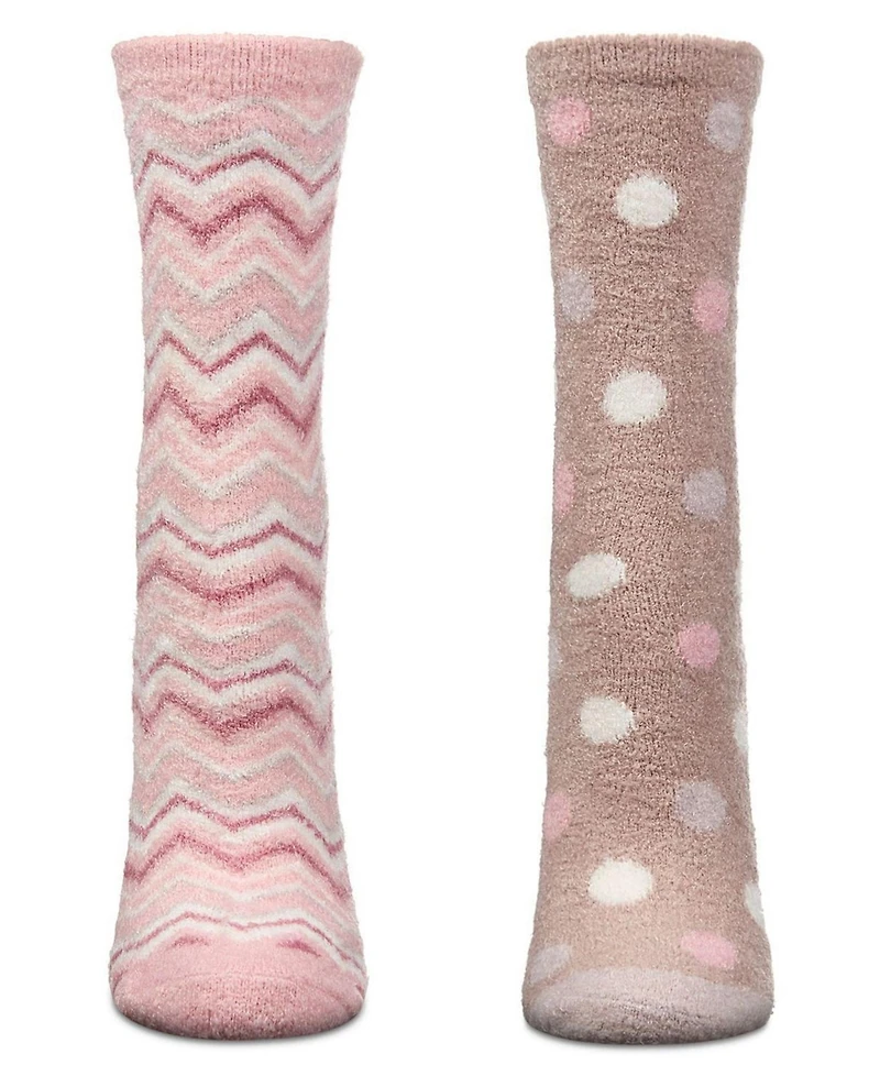 MeMoi Women's 2 Pair Pack Aloe Infused Non-Skid Spa Socks BWS1000