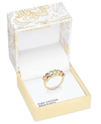 Charter Club Gold-Tone Multicolor Crystal Ring, Exclusively at Macy's