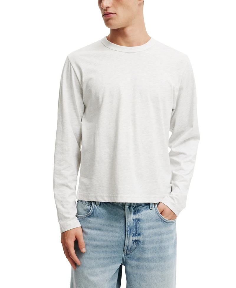 Cotton On Men's Cropped Fit Long Sleeve T-Shirt