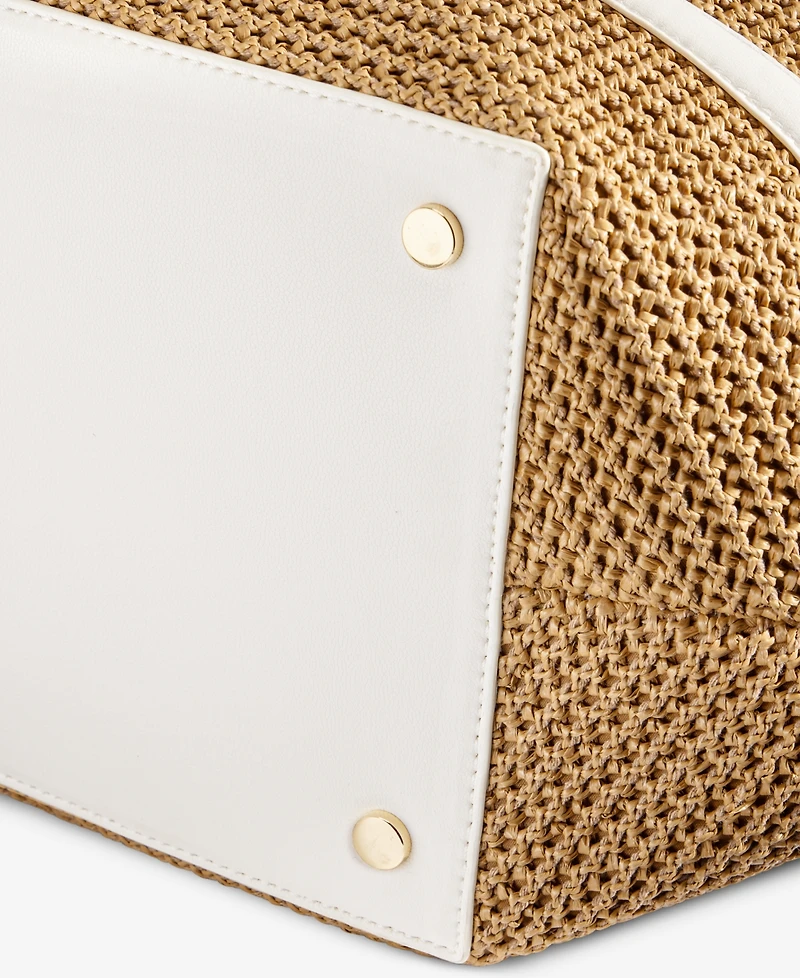 I.n.c. International Concepts Zavaa Straw Tote, Exclusively at Macy's