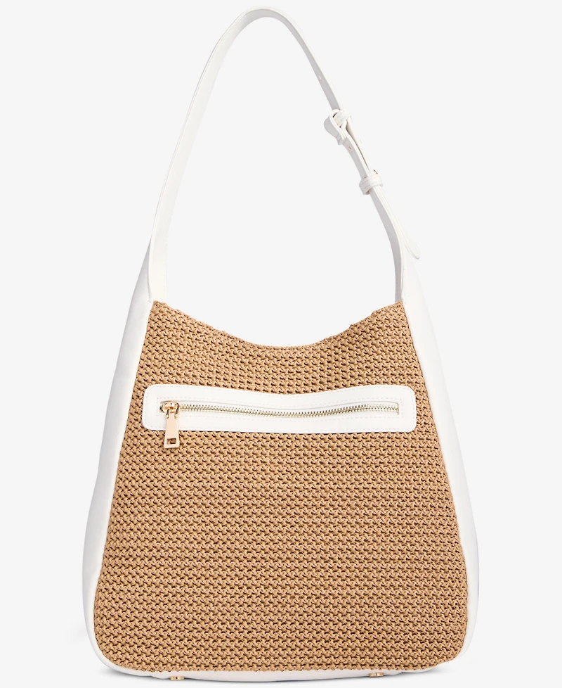 I.n.c. International Concepts Salee Straw Shoulder Bag, Exclusively at Macy's