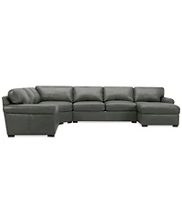 Radley Roll Arm 152" -Pc. Leather Wedge Corner Chaise Sectional