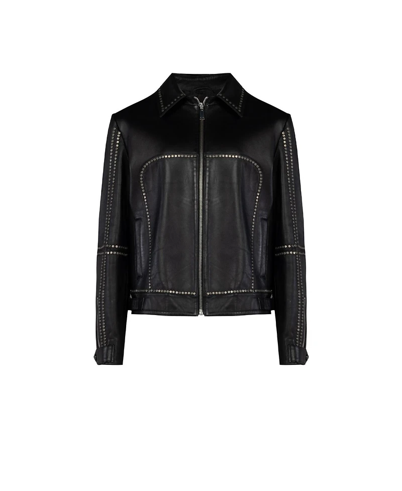 Pcfg Men's Leather Jacket Stud Rocks Details