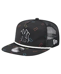 New Era Men's Black New York Yankees Gummy Golfer Trucker Adjustable Hat