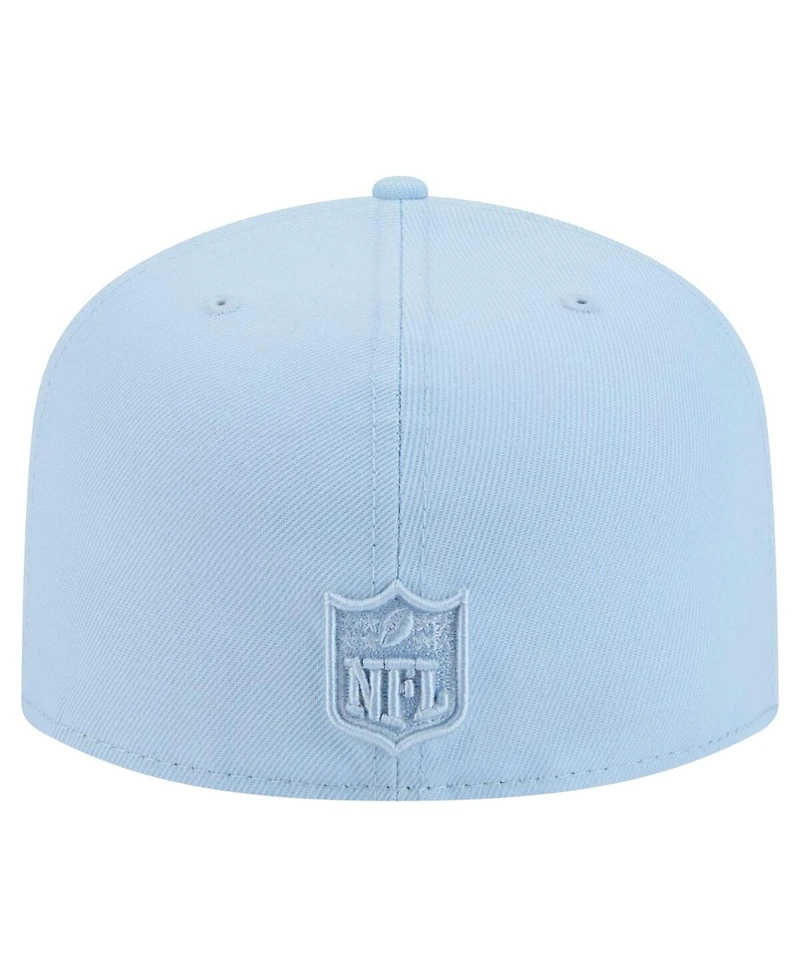 New Era Men's Light Blue Las Vegas Raiders Color Pack A-Frame 59FIFTY Fitted Hat