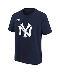 Nike Big Boys and Girls Navy New York Yankees Cooperstown Collection Team Logo T-Shirt