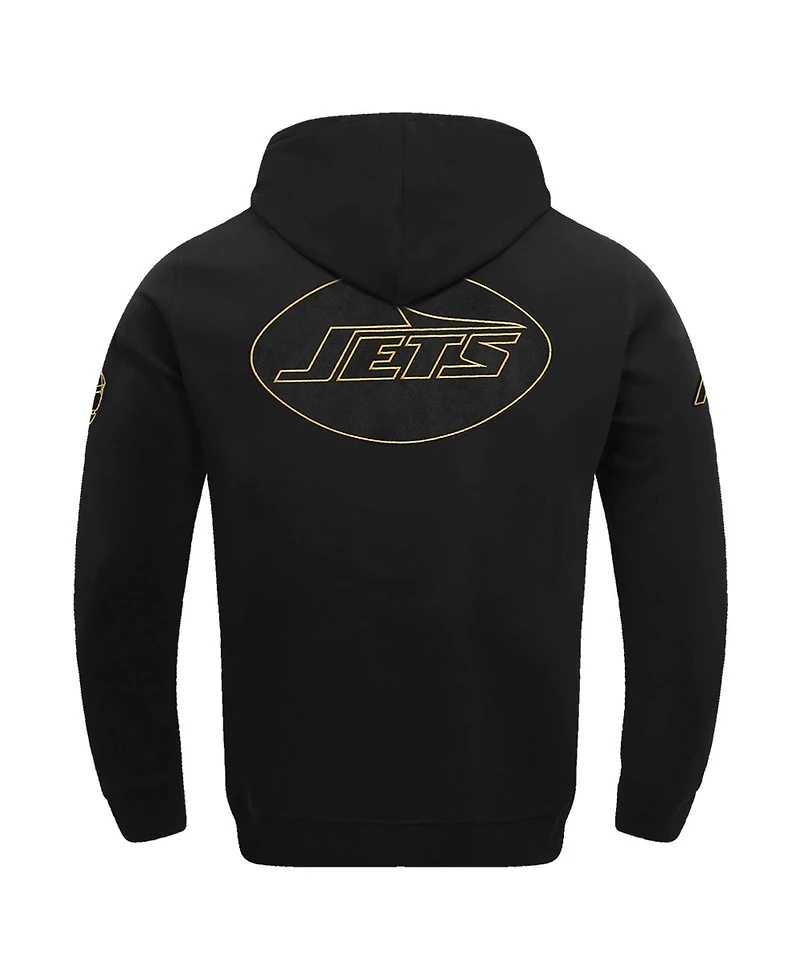 Pro Standard Men's Black New York Jets Classic Chenille Pullover Hoodie