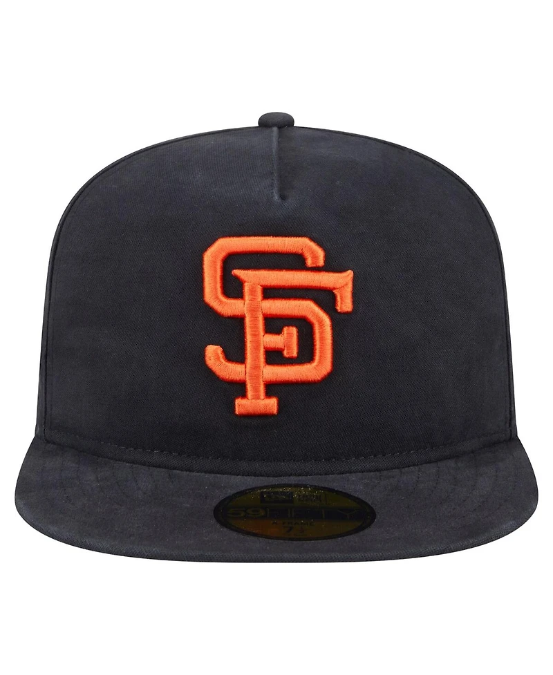 New Era Men's Black San Francisco Giants Championship Side Flag A-Frame 59FIFTY Fitted Hat