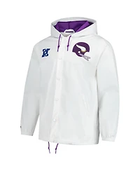 Mitchell & Ness Men's White Minnesota Vikings Vintage Logo Coaches Full-Snap Hoodie Jacket